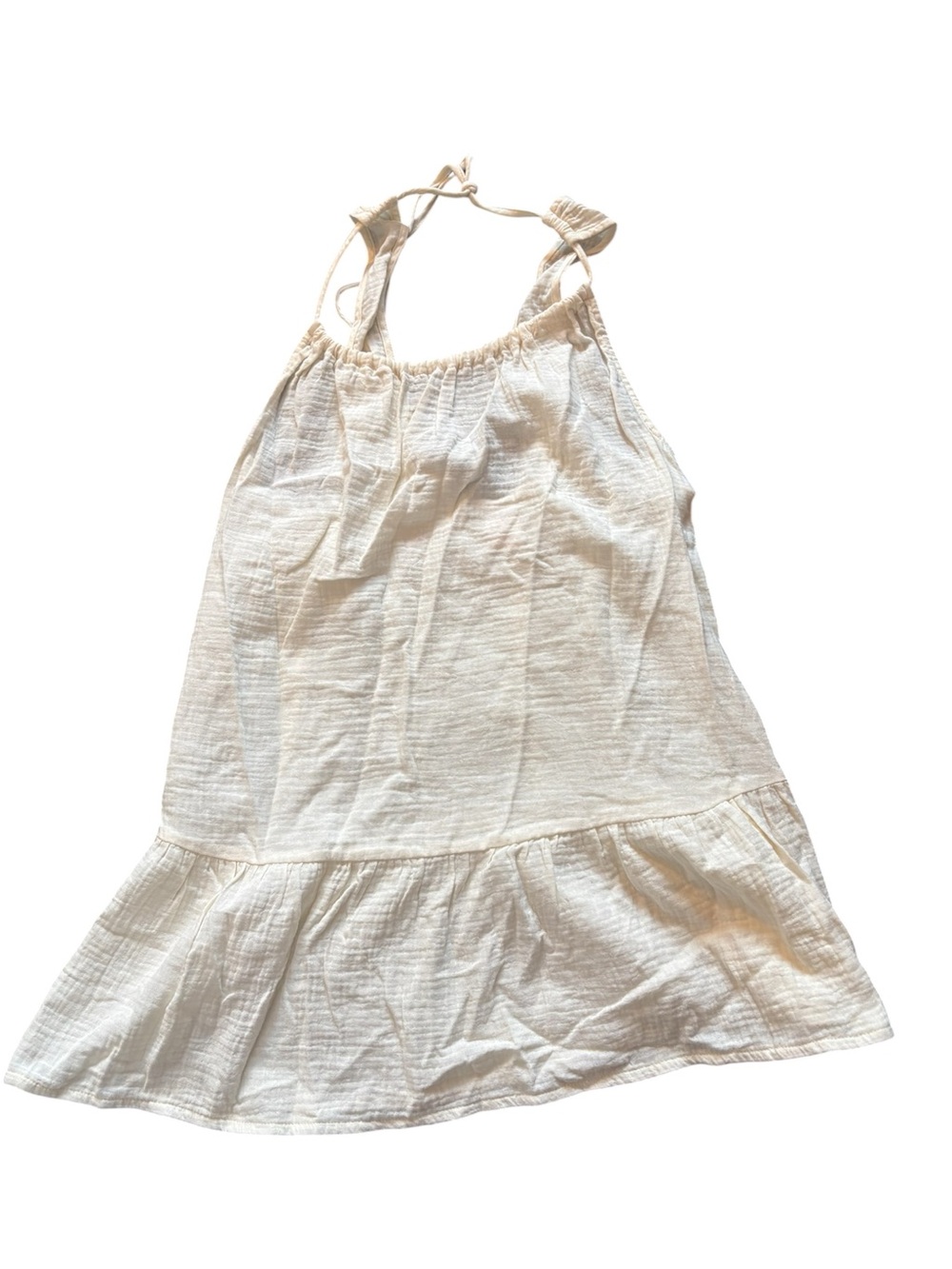 Lightweight Cream Halter Swimsuit Coverup